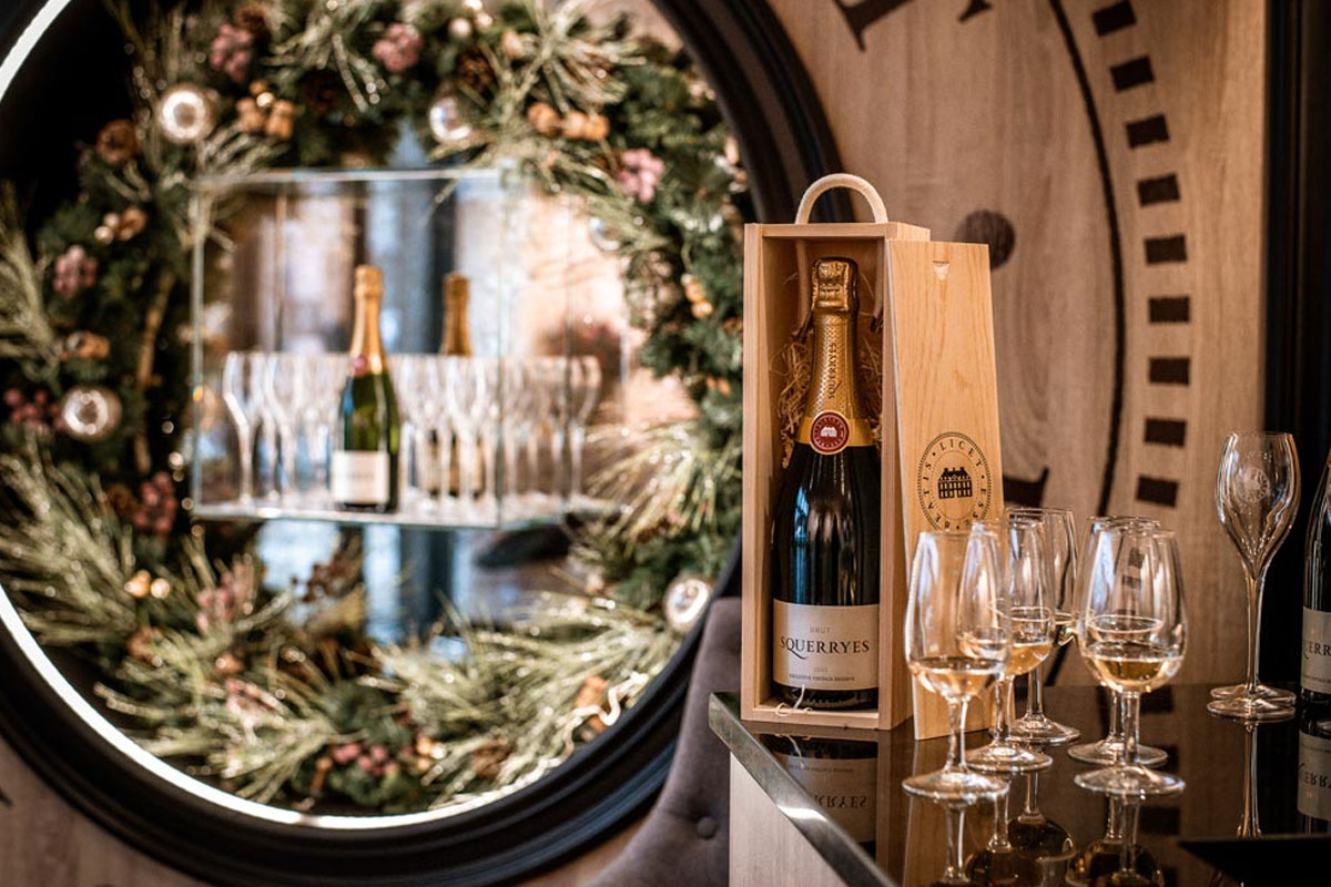 Christmas gifts Squerryes English sparkling wine Kent