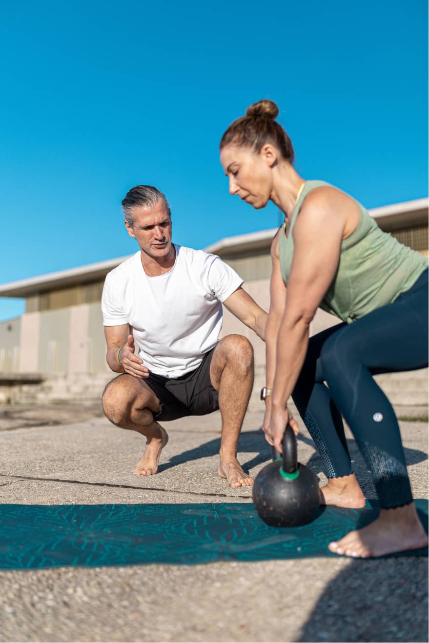 Matt Wall training a client
