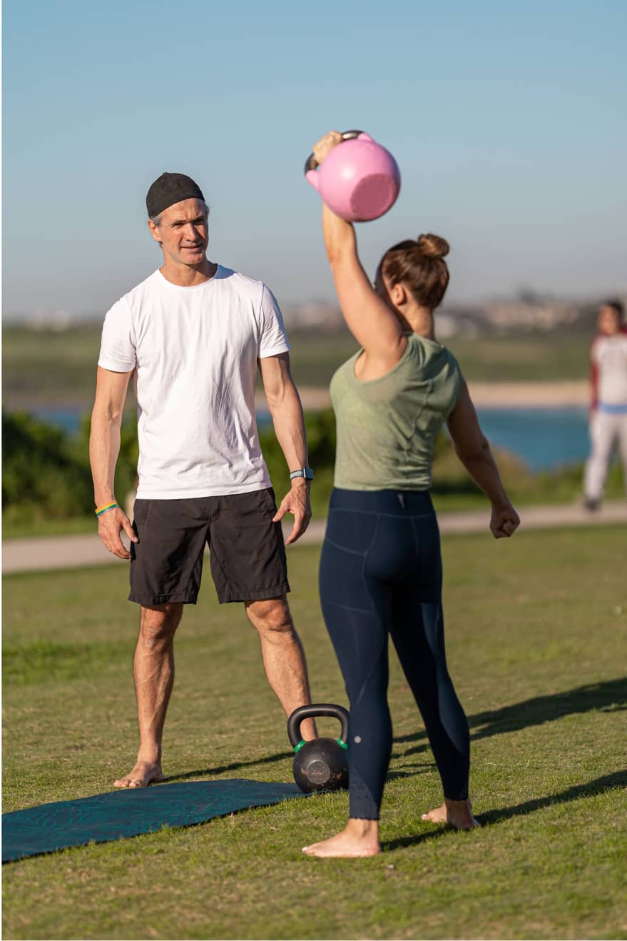 Matt Wall training a client