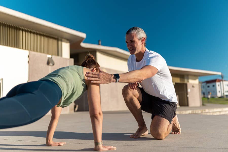 Matt Wall training a client