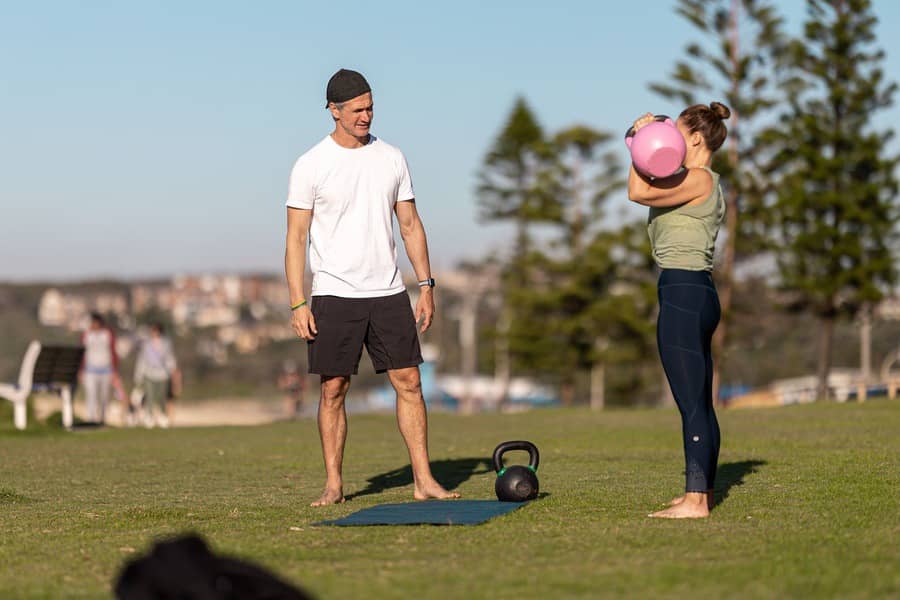 Matt Wall training a client