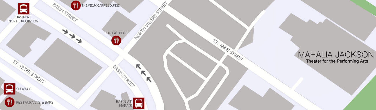 Mahalia Jackson Theater Venue Map image