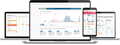 Dashboard monitors water, leaks, floods and power outages