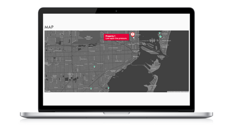 Remote AC monitoring map view of all properties