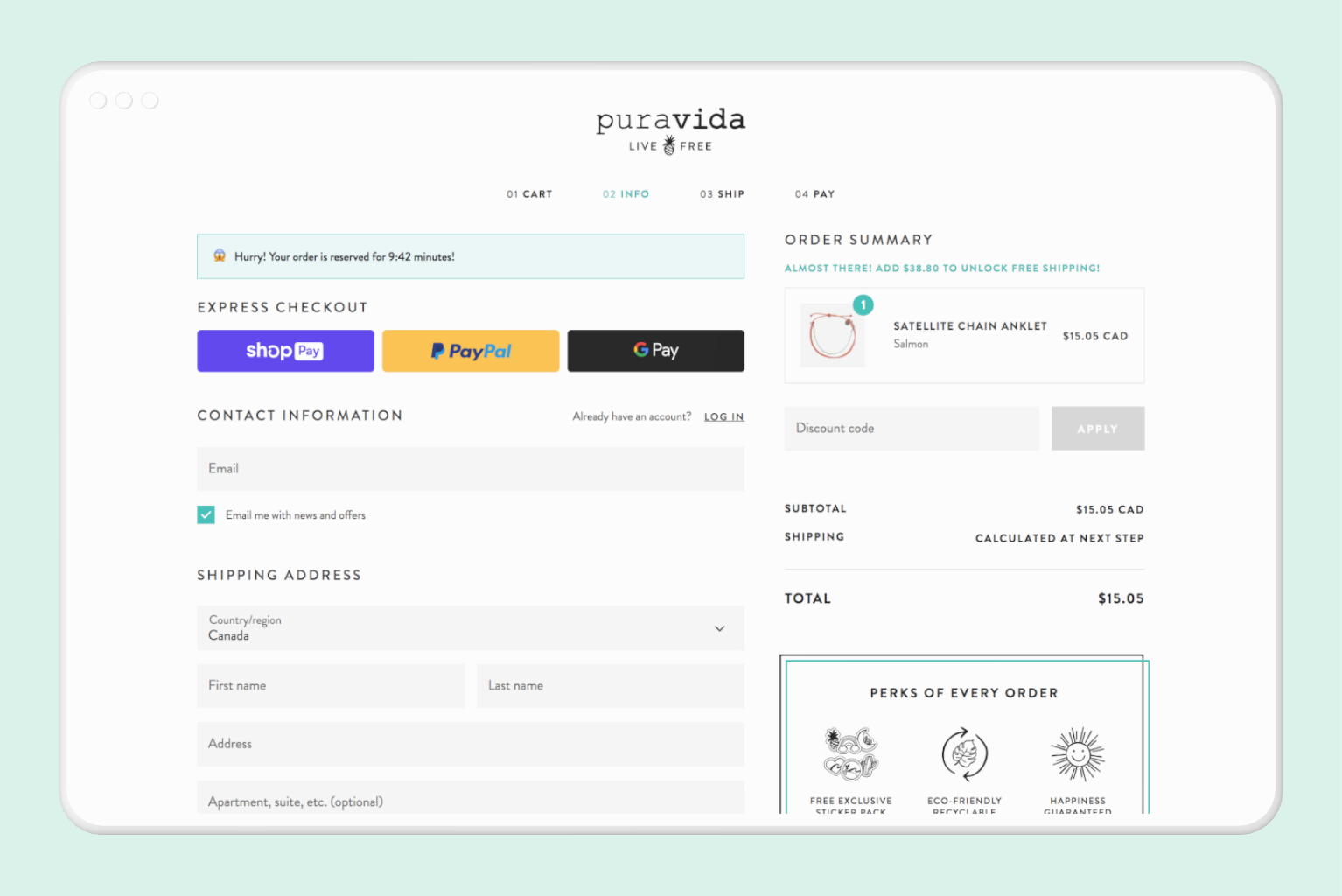 Puravida Urgency Timer