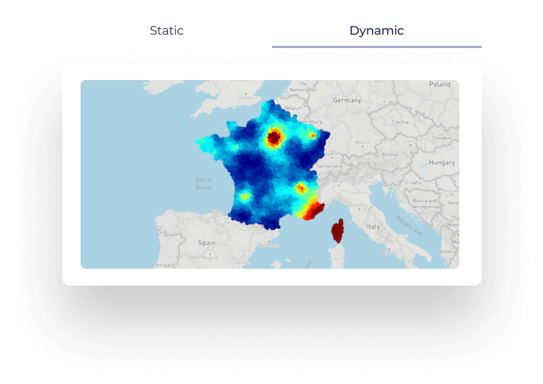 Akur8 variable analysis with geographic heatmaps