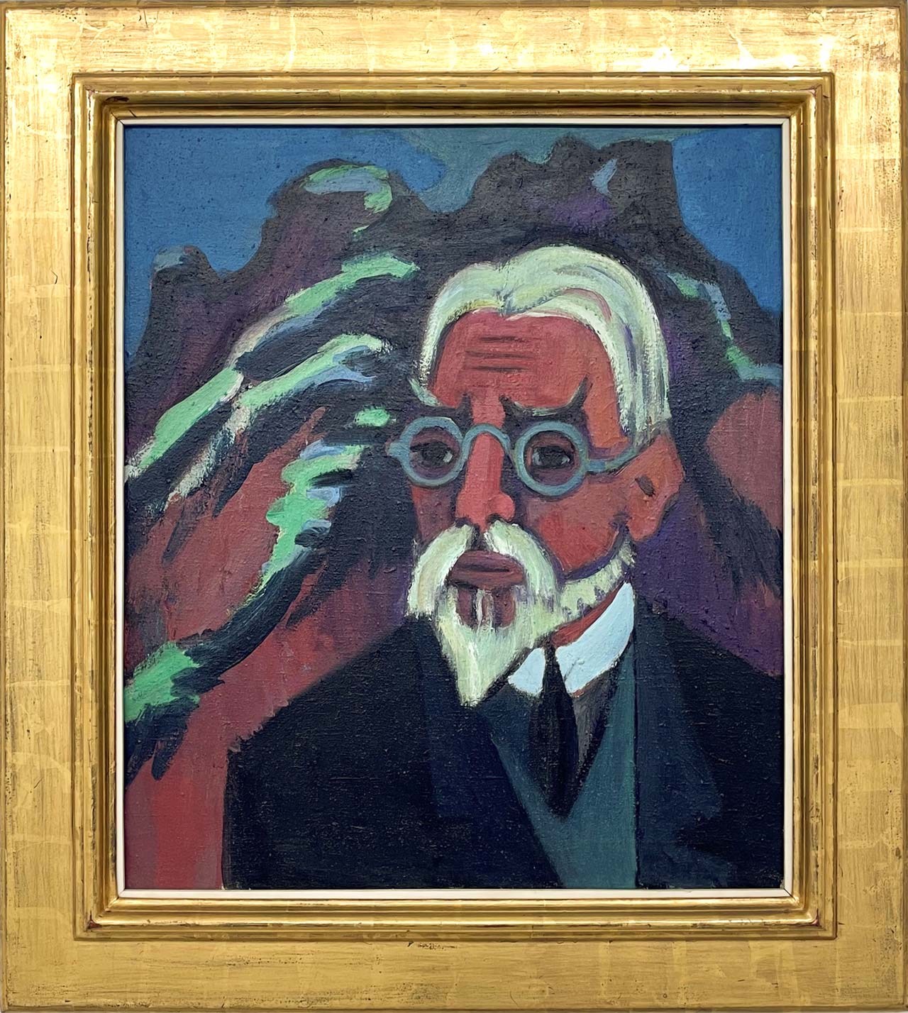 Ernst Ludwig Kirchner, Portrait Bosshart, 1921-23, Oil in canvas, 70 x 60 cm