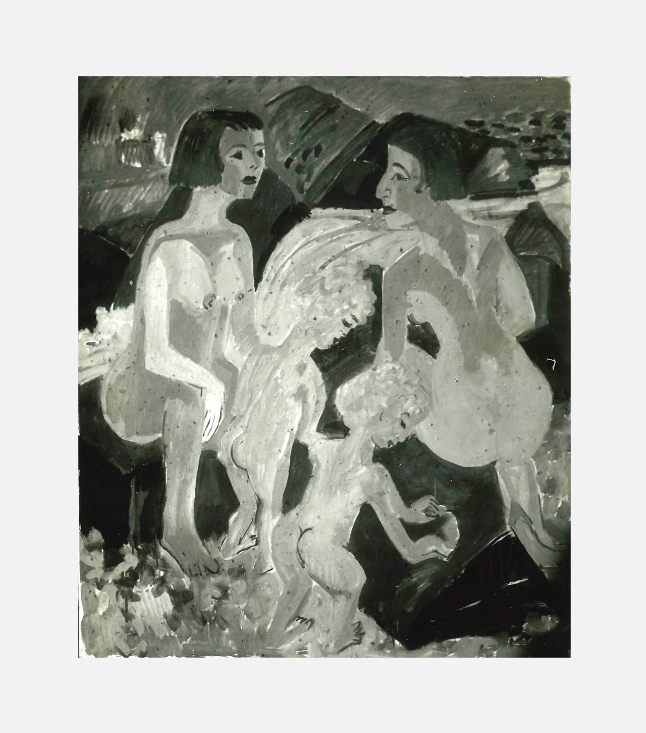 Ernst Ludwig Kirchner, Bathing women and children, 1925, Oil in canvas, 130 x 110 cm. Photo by Ernst Ludwig Kirchner