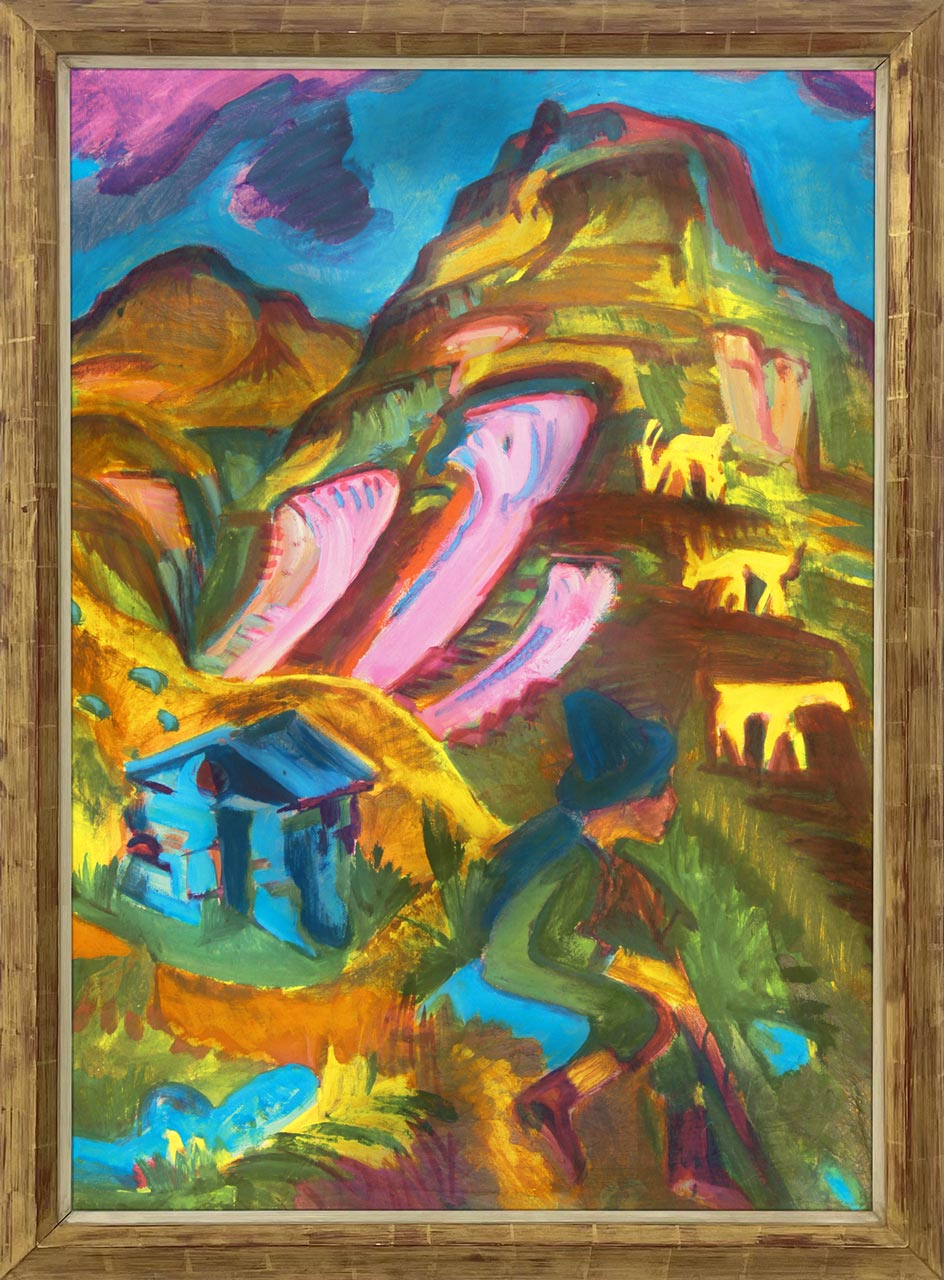Ernst Ludwig Kirchner, Shepherd in autumn (Shepherd with goats), 1921, Oil in canvas, 120 x 90.5 cm