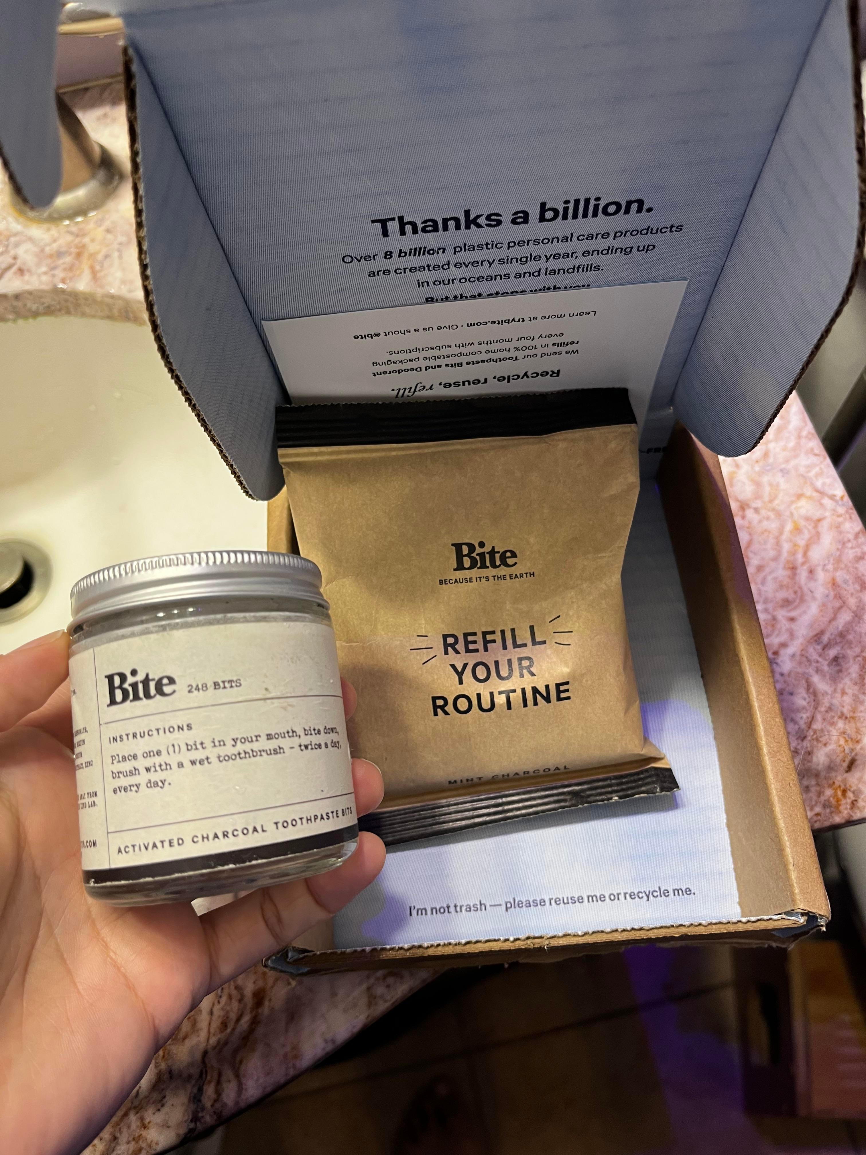 I've been using BITE toothpaste for years, they're packaging is recyclable,  the glass jar is one time purchase and they send you a refill every so  often! 10/10 : r/ZeroWaste