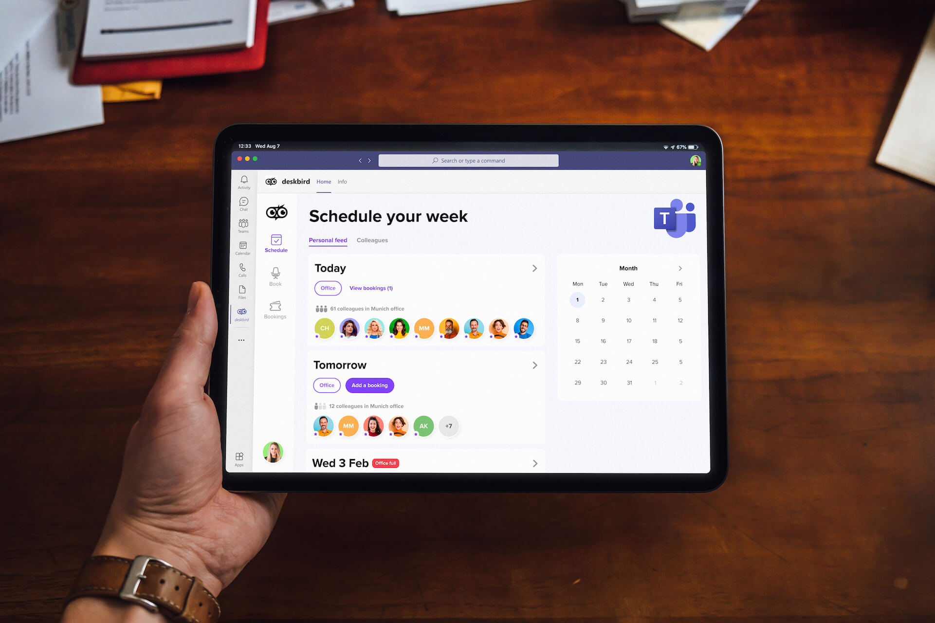 Hybrid Scheduling screen