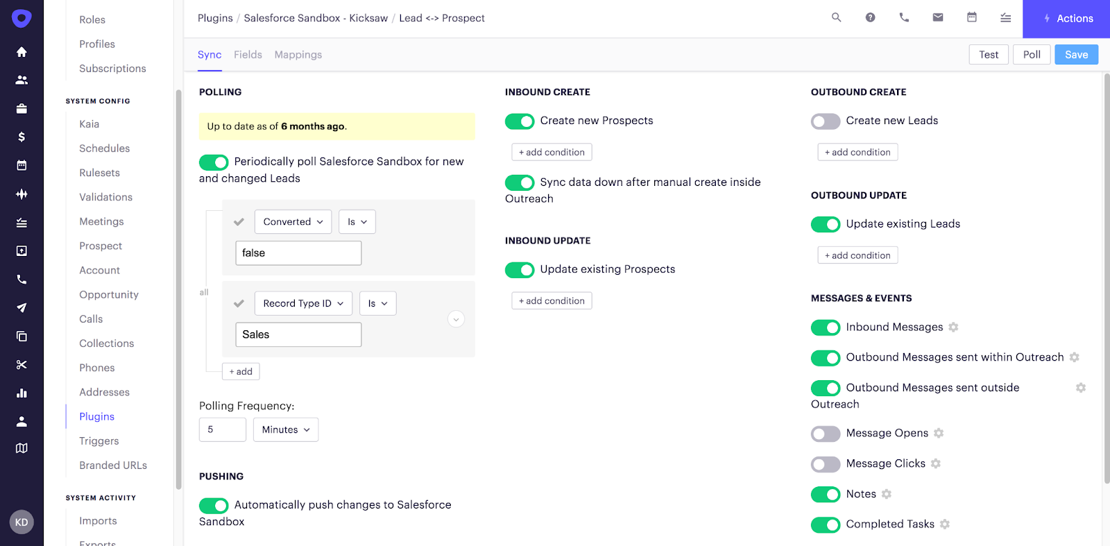 Integrating Outreach with Salesforce