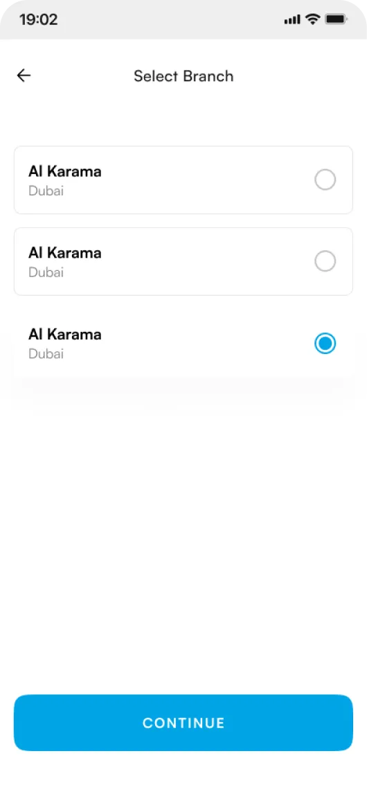Znap cash ui screen