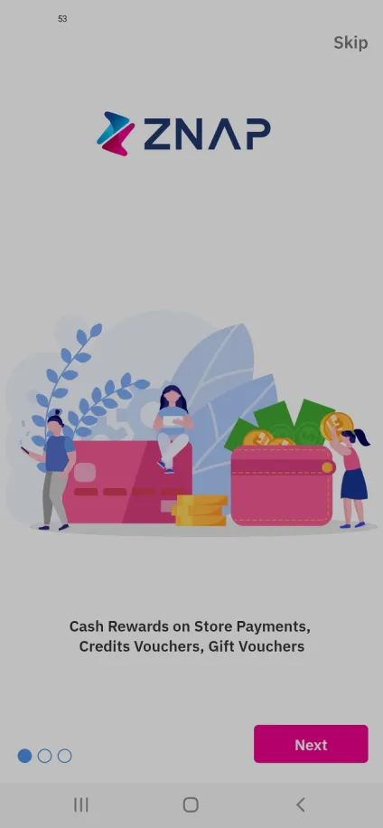 Znap cash ui update
