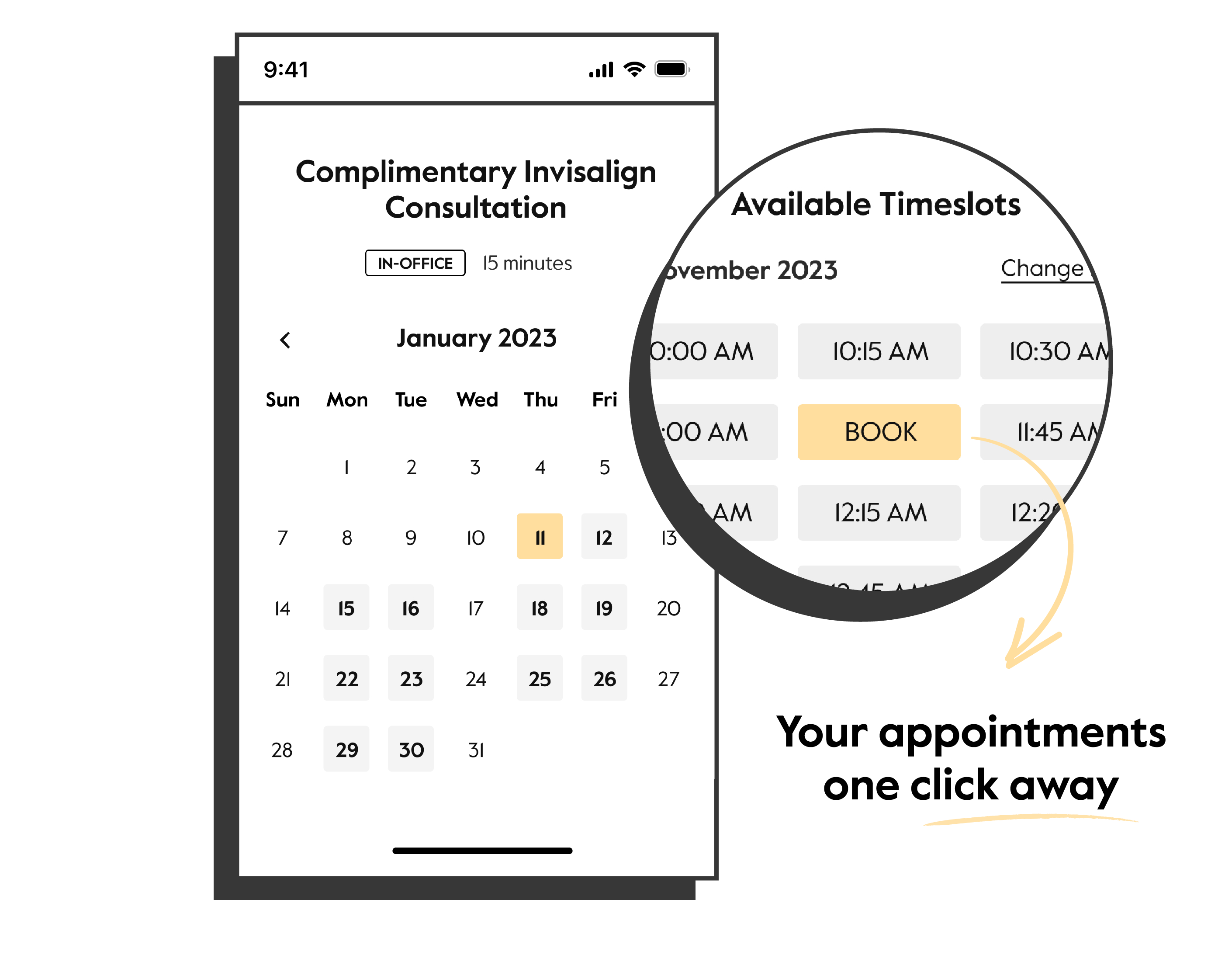 book an appointment illustration