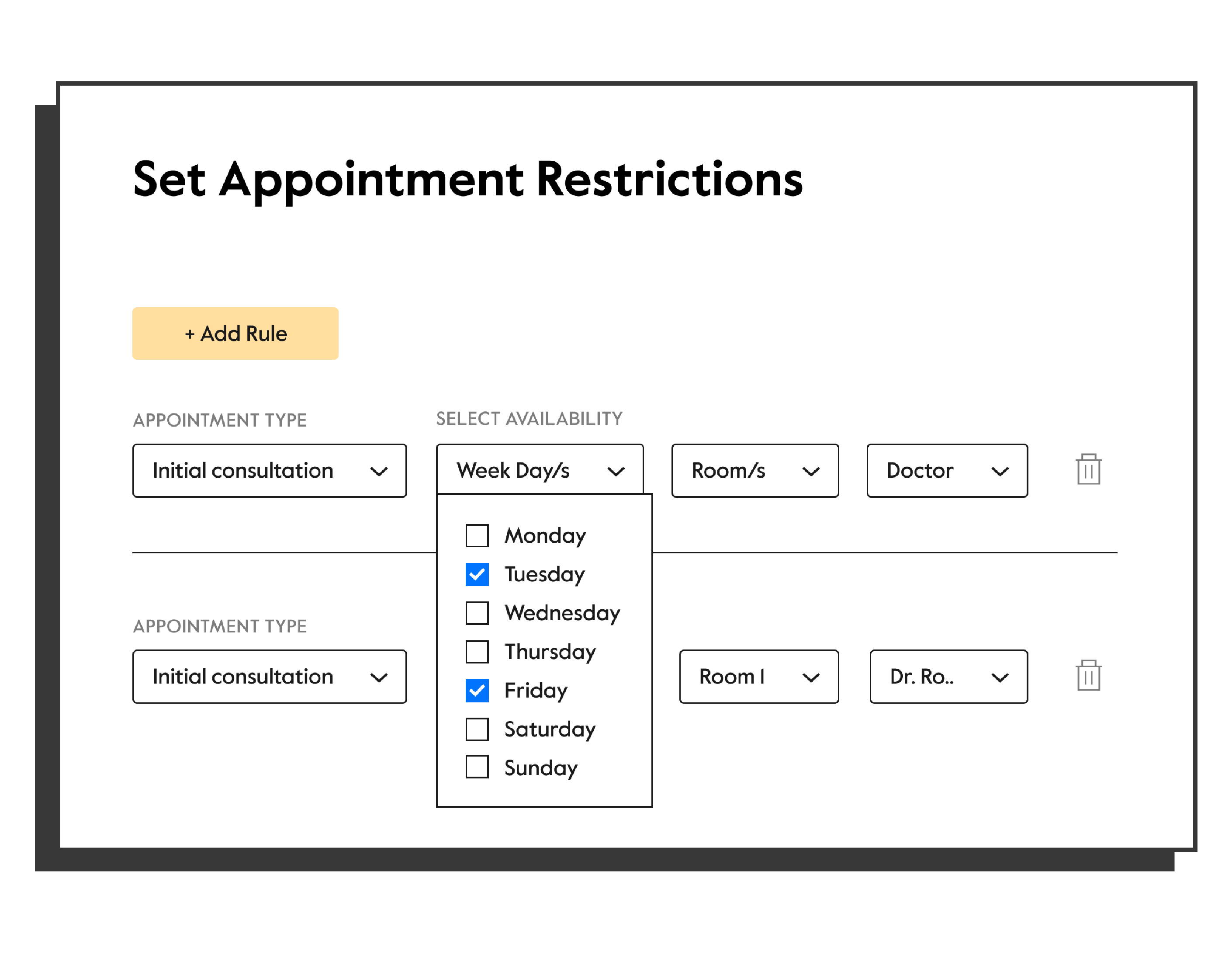 appointment restrictions illustration