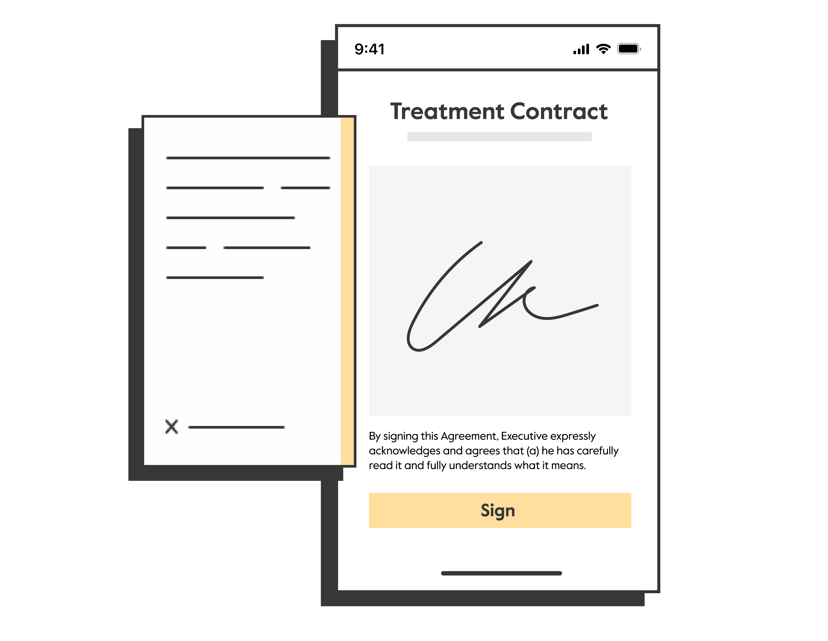 contract and forms illustration