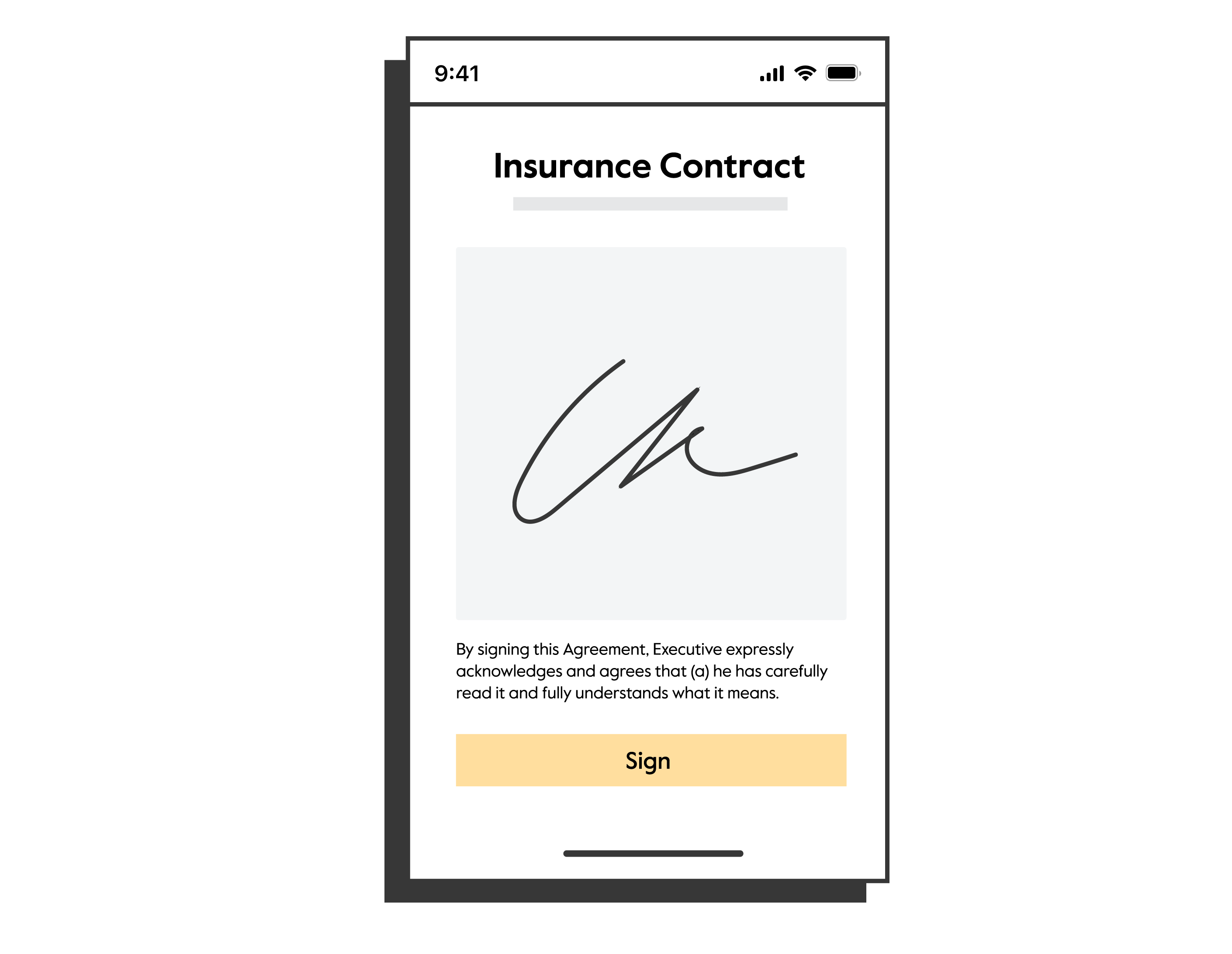 e-signature illustration