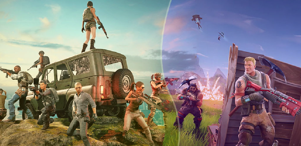 PUBG vs. Fortnite game modes
