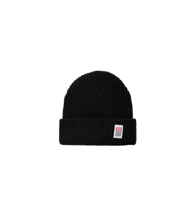 Topo Design Watch Cap - Black