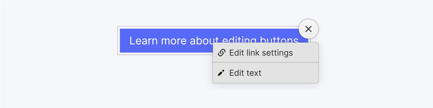 webflow editor edit button on hover gear icon-link or text