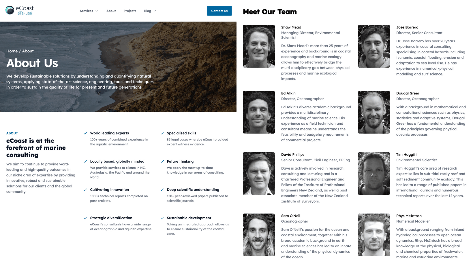eCoast Web Design and Blog developed on Craft CMS by Do Good Things