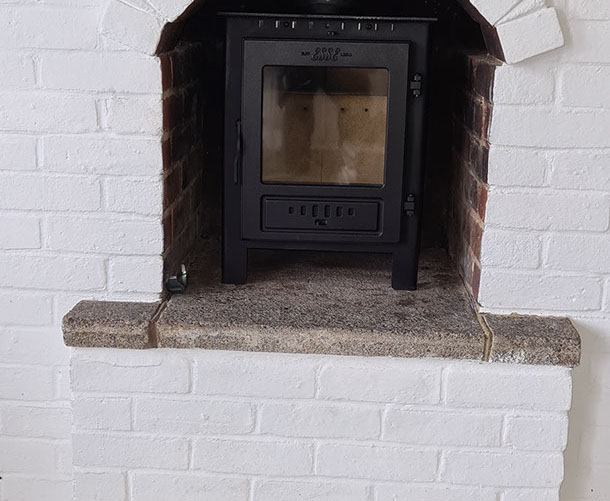 pitched roof and chimney