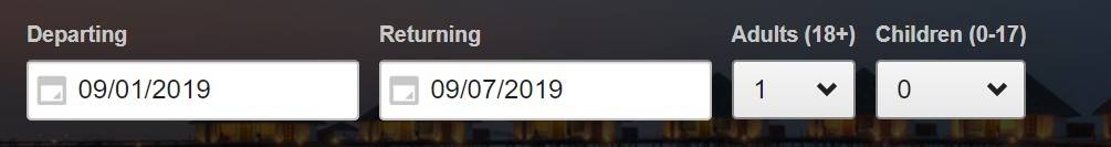 setting flight dates on Travelocity