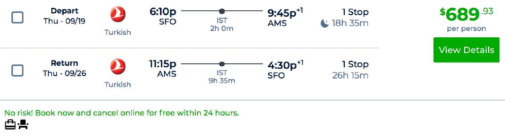 Priceline cancellation example.