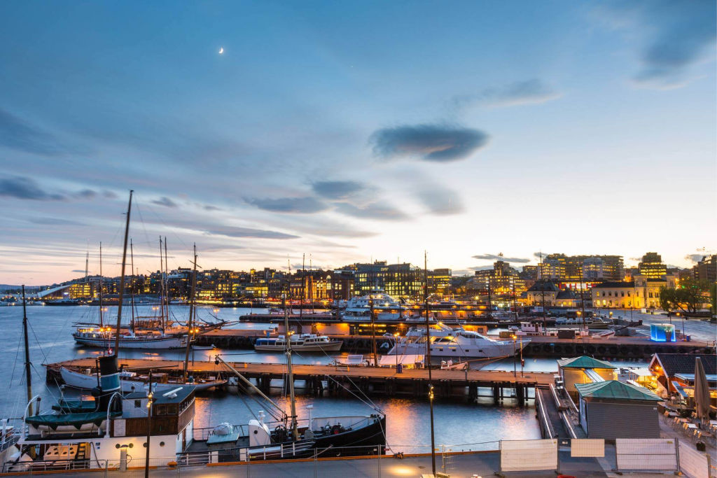 Oslo harbor view.