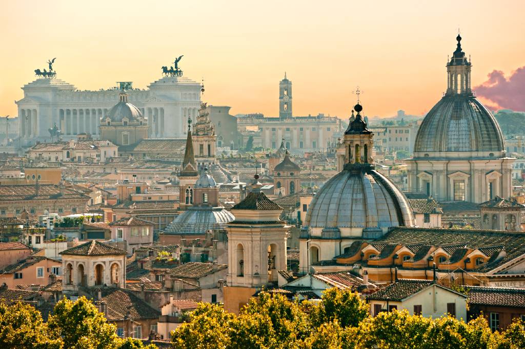 view over Rome.