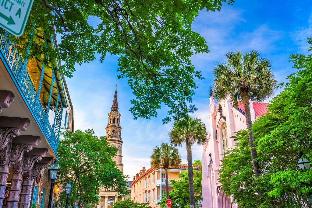 colorful Charleston streets.