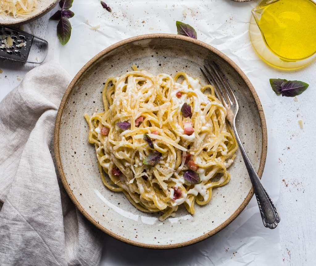 pasta carbonara.