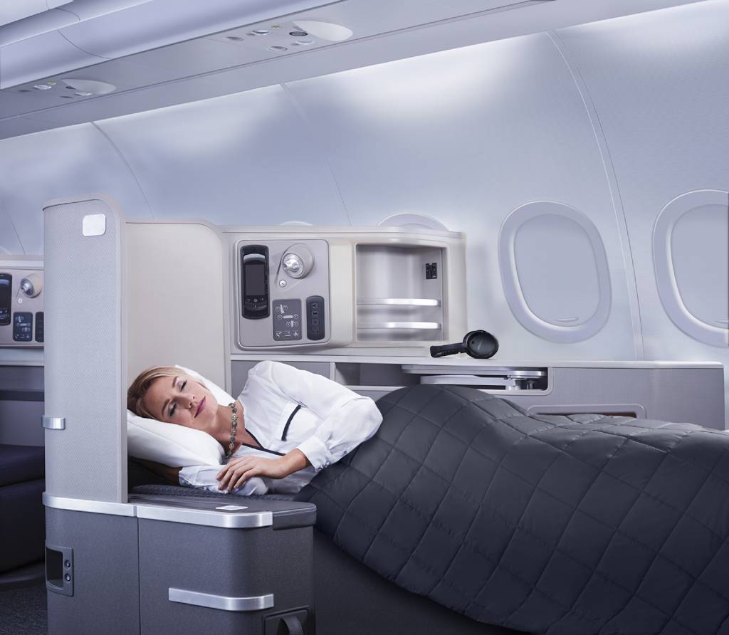 lie flat bed on American Airlines