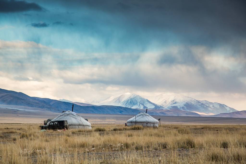 gers (yurts) in Mongolia.