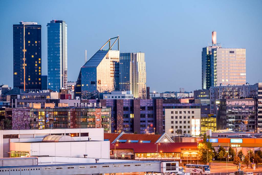 modern buildings in Tallinn.