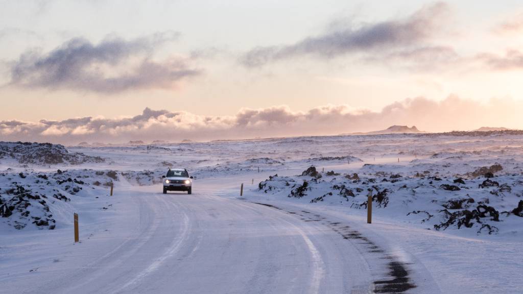 winter in iceland.