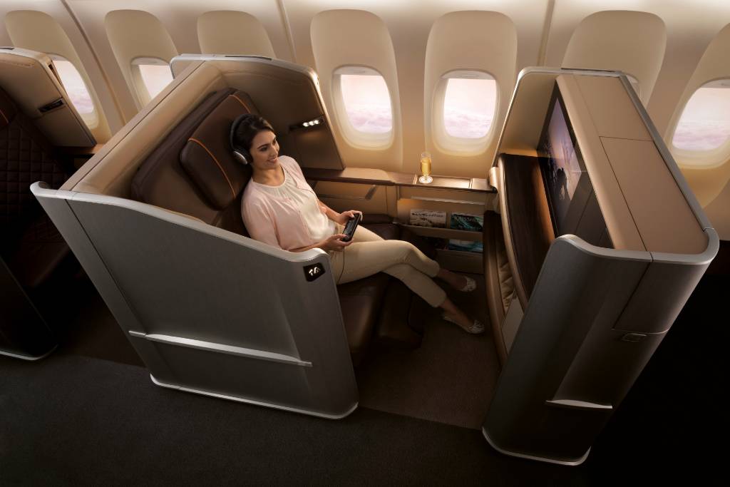 first class on Singapore Airlines.