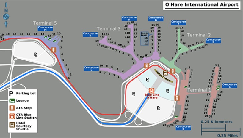 Chicago ORD map.