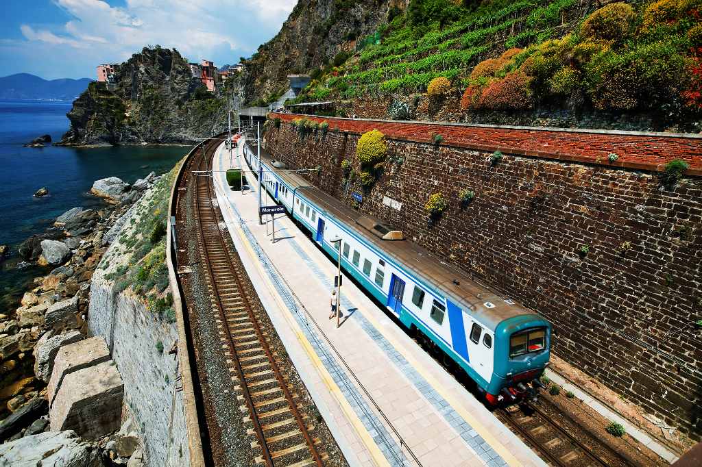 Manarola railway station, Cinque Terre, Italy