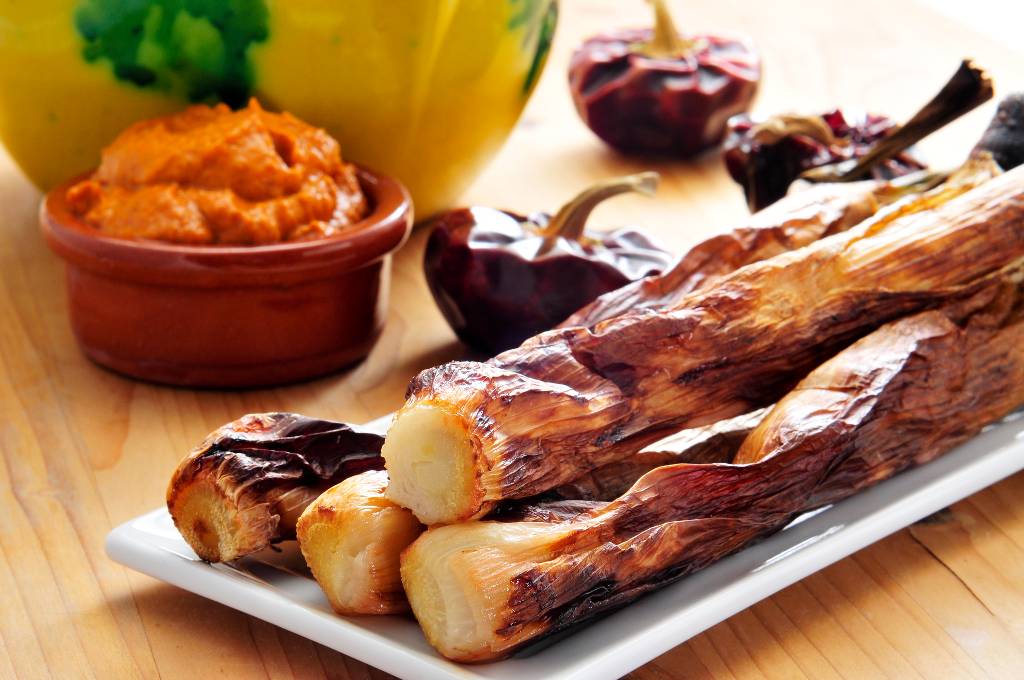 Grilled calcots.