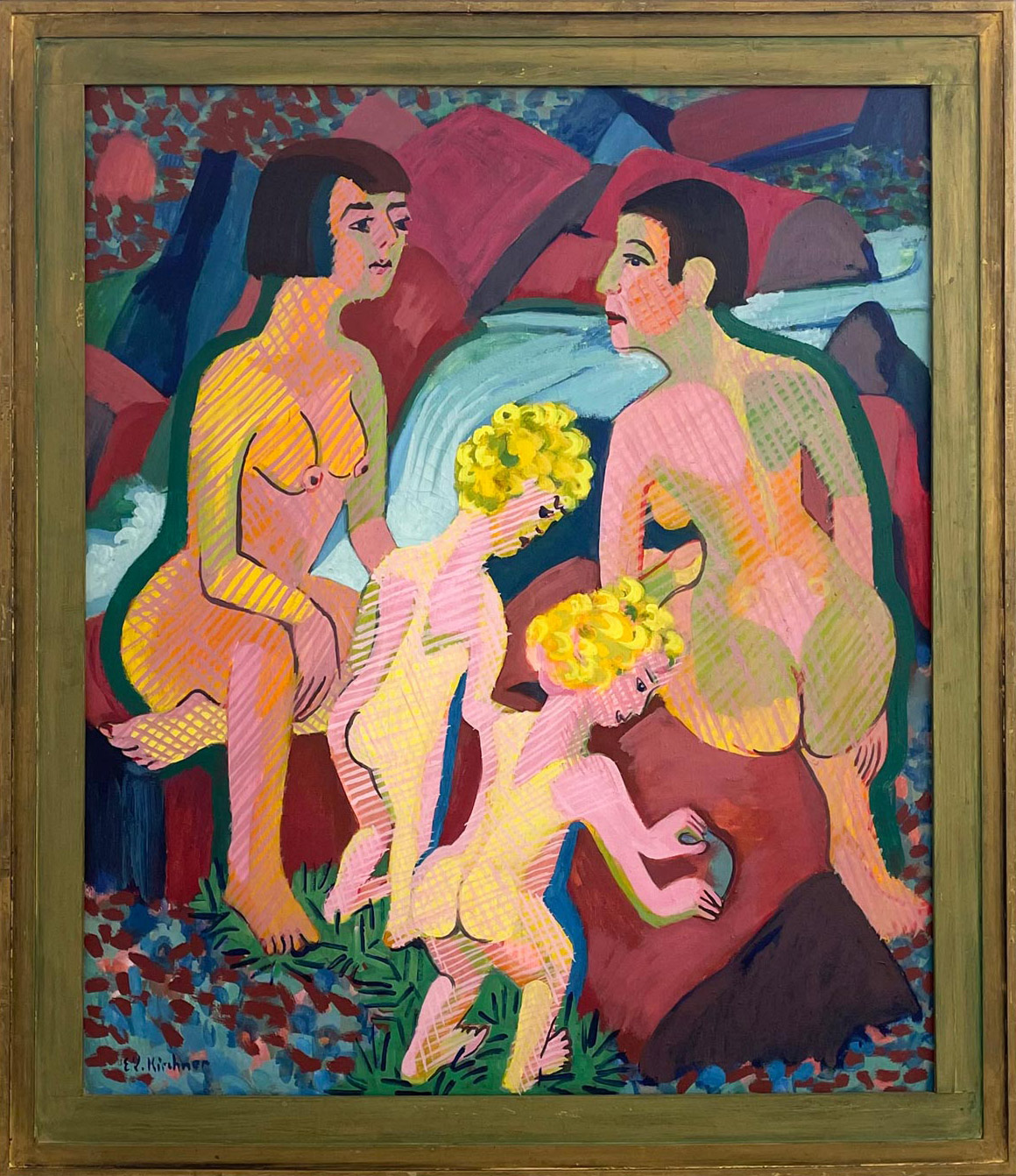 Ernst Ludwig Kirchner, Bathing Women and Children, 1925/32 - Second Version
