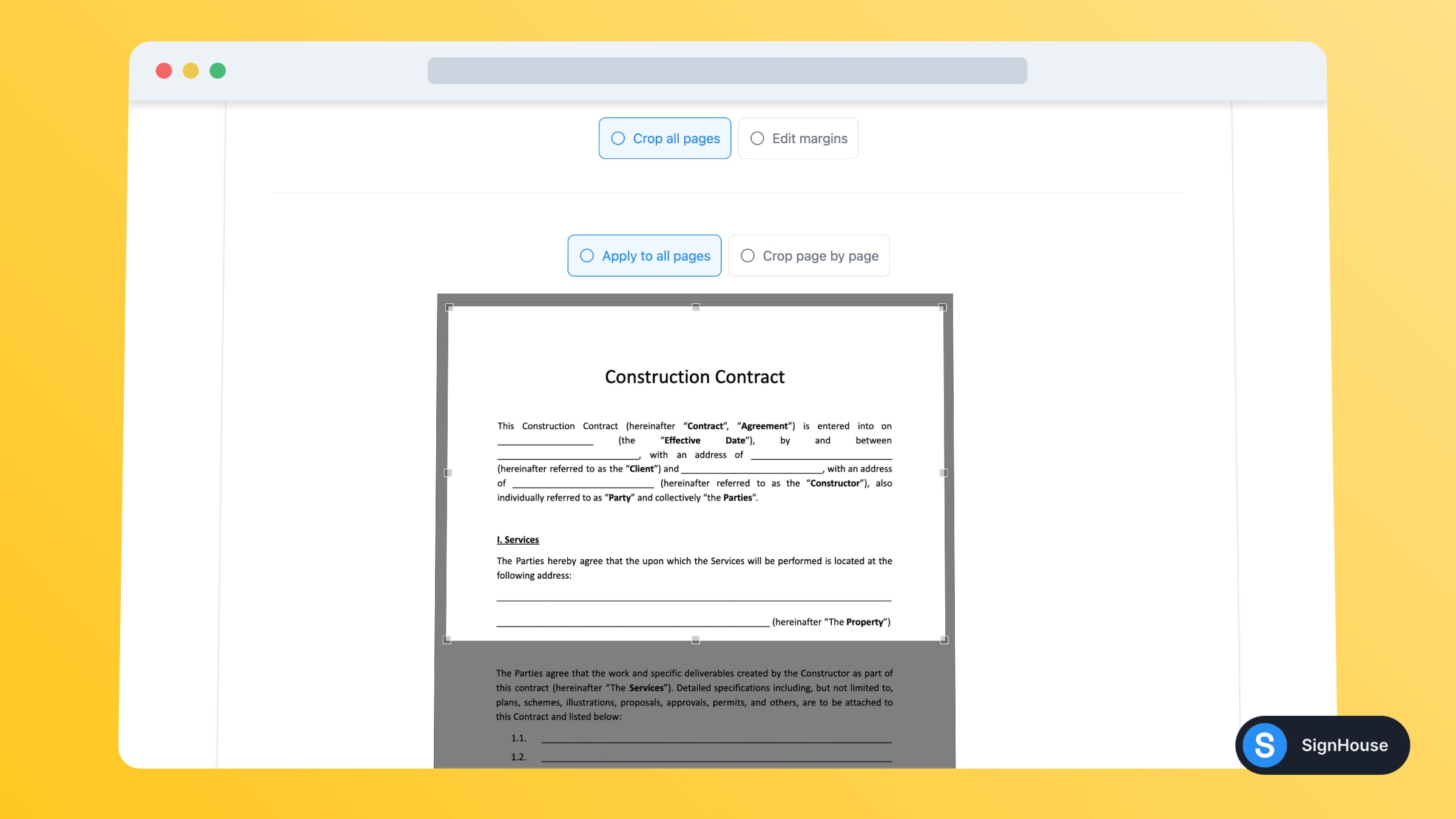 How to crop a PDF document