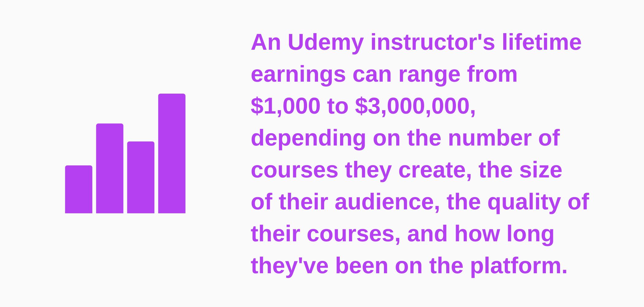 Infographic about how much Udemy instructors paid