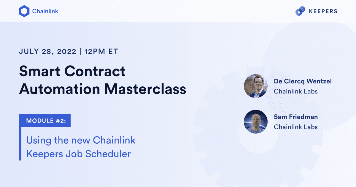 Using the New Chainlink Keepers Job Scheduler ChainLink
