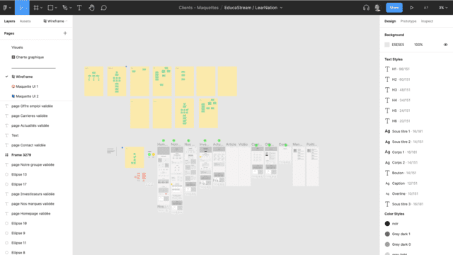 Application du design sprint sur une maquette UX d'un futur site web (sur figma)