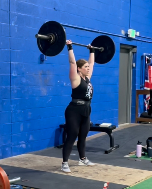 Laura Lambert lifting barbell at true core coaching