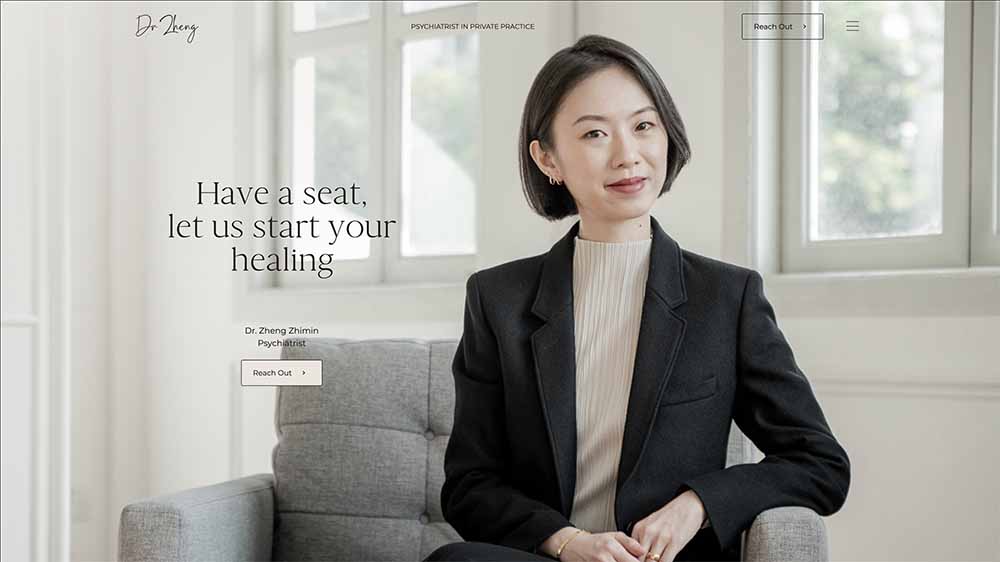 Dr Zheng Zhimin website design by VoltMeUp
