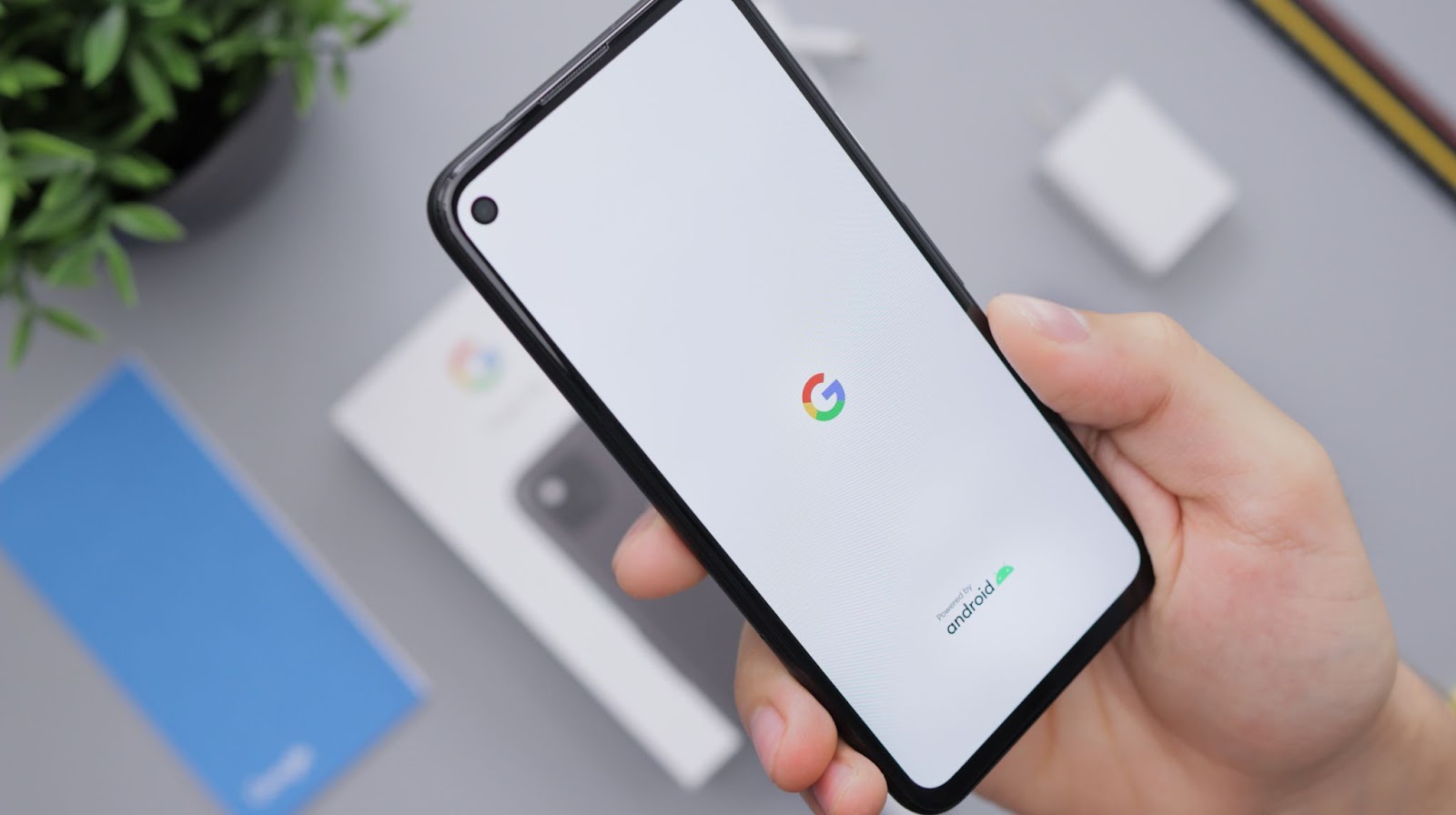 google pixel phone in hand