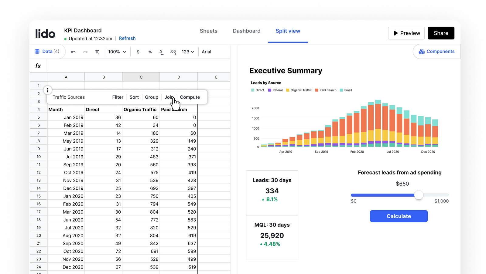 Free Online Spreadsheet Software